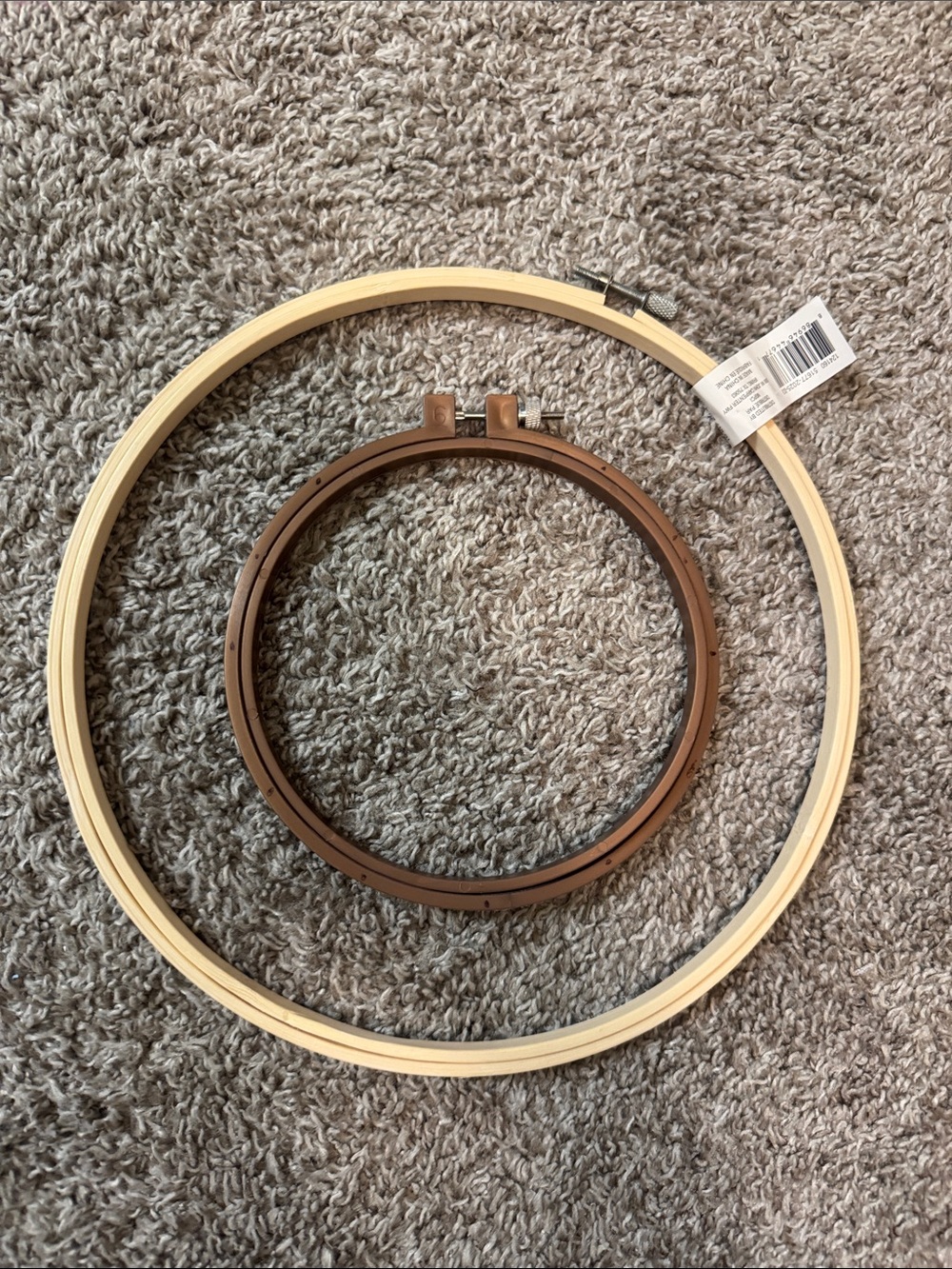 Wood and Brown Embroidery Hoops - Neutral Craft Set